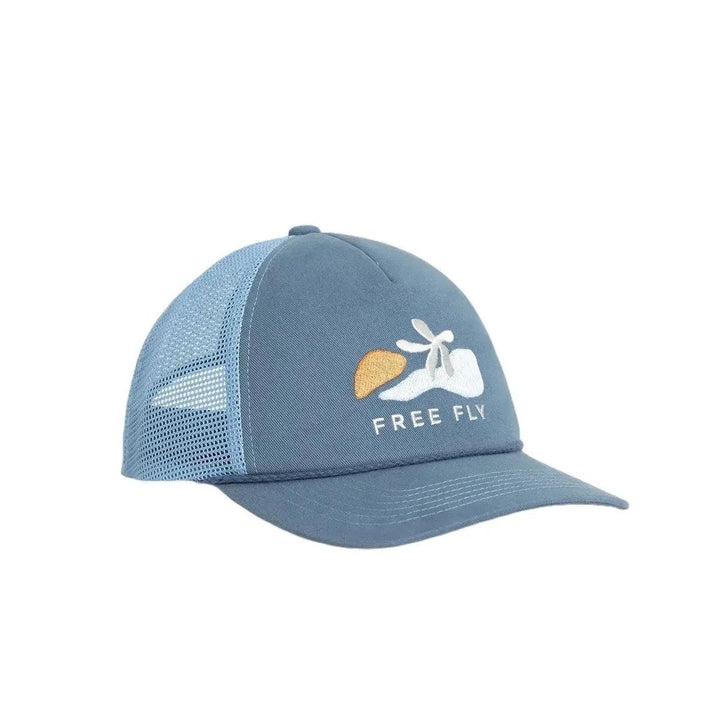 Free Fly - Free Fly Women’s Coral Trucker Hat Blue Fog pic 1 - The Shoe Collective