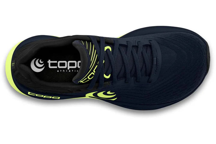 Topo Athletic Men's Ultrafly 5 Running Shoe Navy / Lime 2