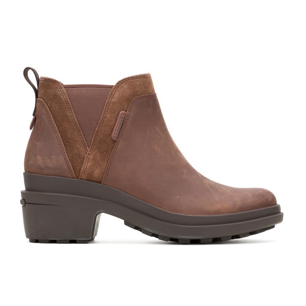 Merrell - Merrell Women’s Chateau III Pull Waterproof Boot Bracken pic 1 - The Shoe Collective