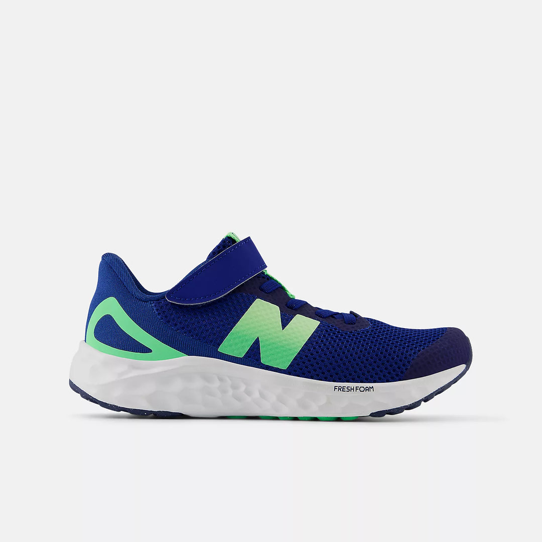 New Balance Kids Fresh Foam Arishi V4 Bungee Lace Shoes Blue/Green 1
