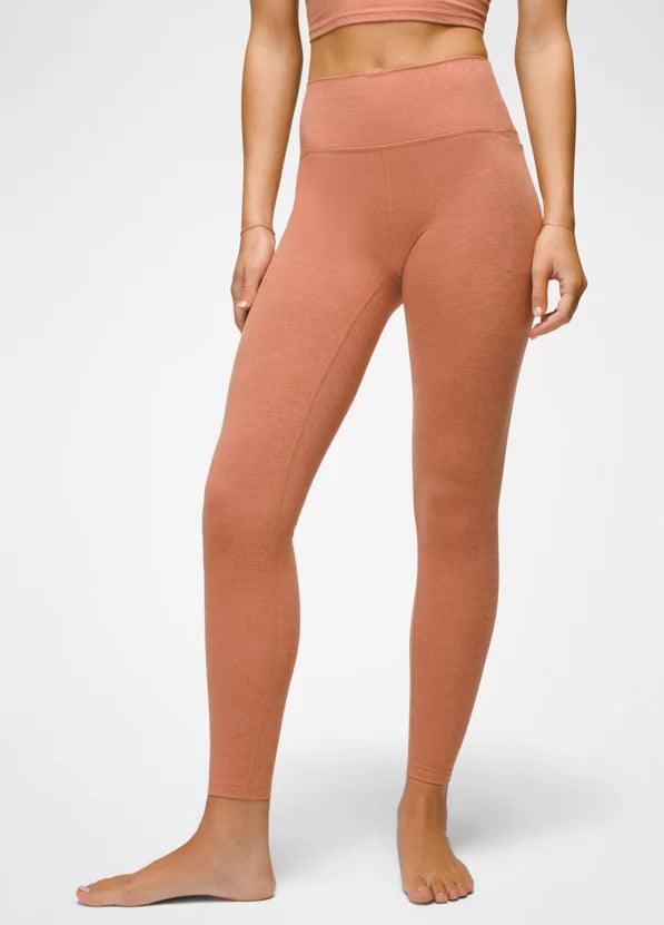 prAna - Prana Women's Heavana Pocket Legging Terracotta Heather pic 1 - The Shoe Collective