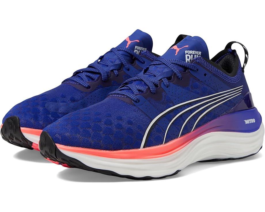 Puma - Puma Women’s ForeverRun Nitro Running Shoes Lapis Lazuli/Sunset Glow pic 2 - The Shoe Collective