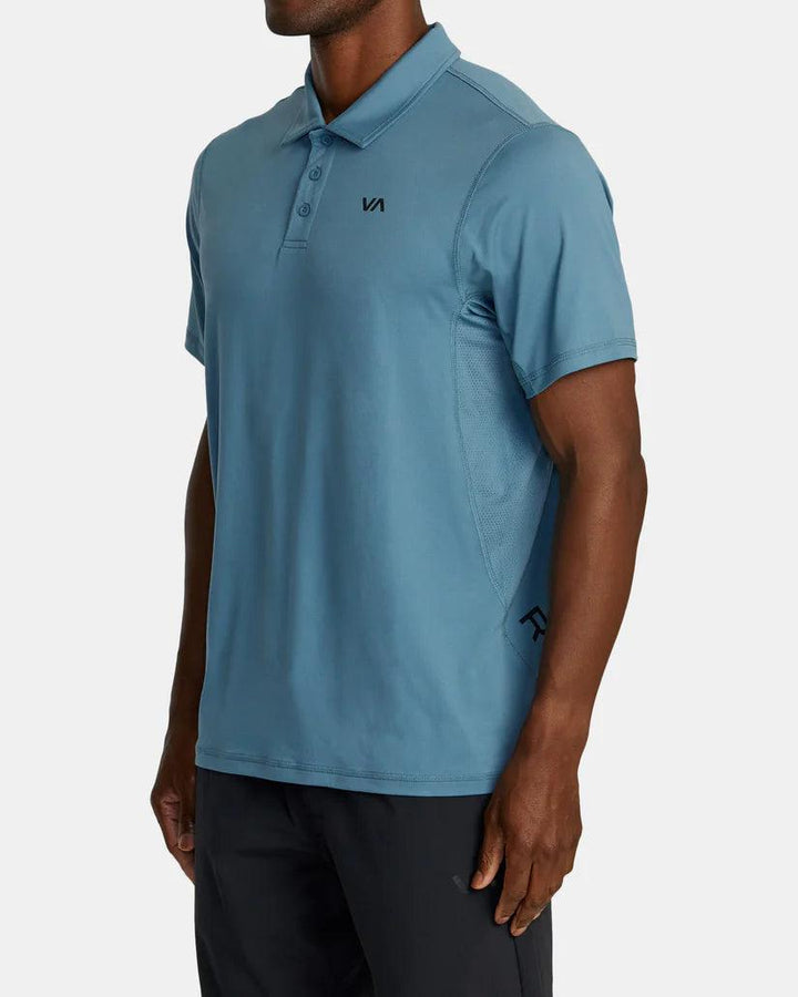 RVCA - RVCA Men's Sport Vent Polo Shirt Glacier pic 2 - The Shoe Collective