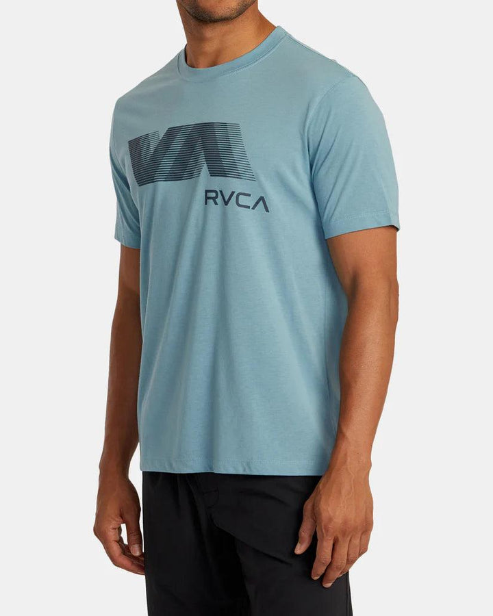 RVCA - RVCA Men's VA Blur Short Sleeve Tee Haze pic 3 - The Shoe Collective