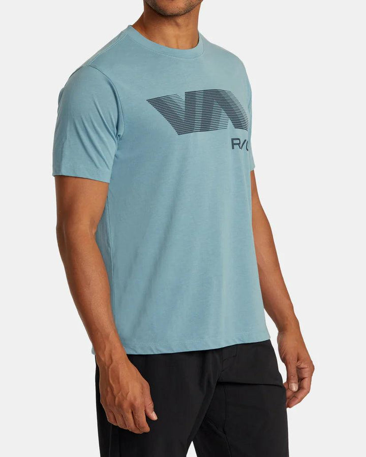 RVCA - RVCA Men's VA Blur Short Sleeve Tee Haze pic 4 - The Shoe Collective