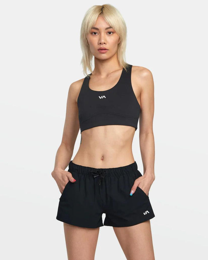 RVCA - RVCA Women’s Essential Low Rise Yogger Short Black pic 1 - The Shoe Collective