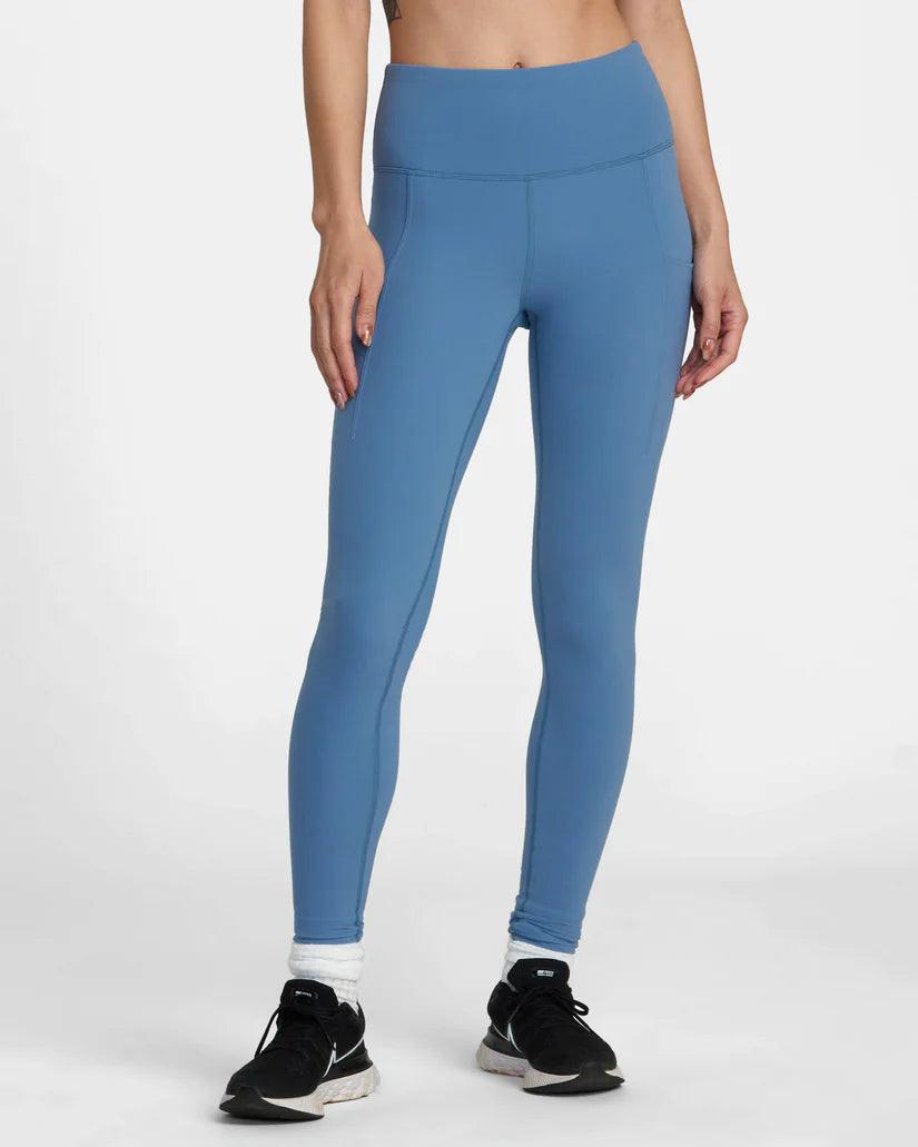 RVCA - RVCA Women’s Essential Pocket Legging II Pant Cornet Blue Cornet Blue pic 1 - The Shoe Collective