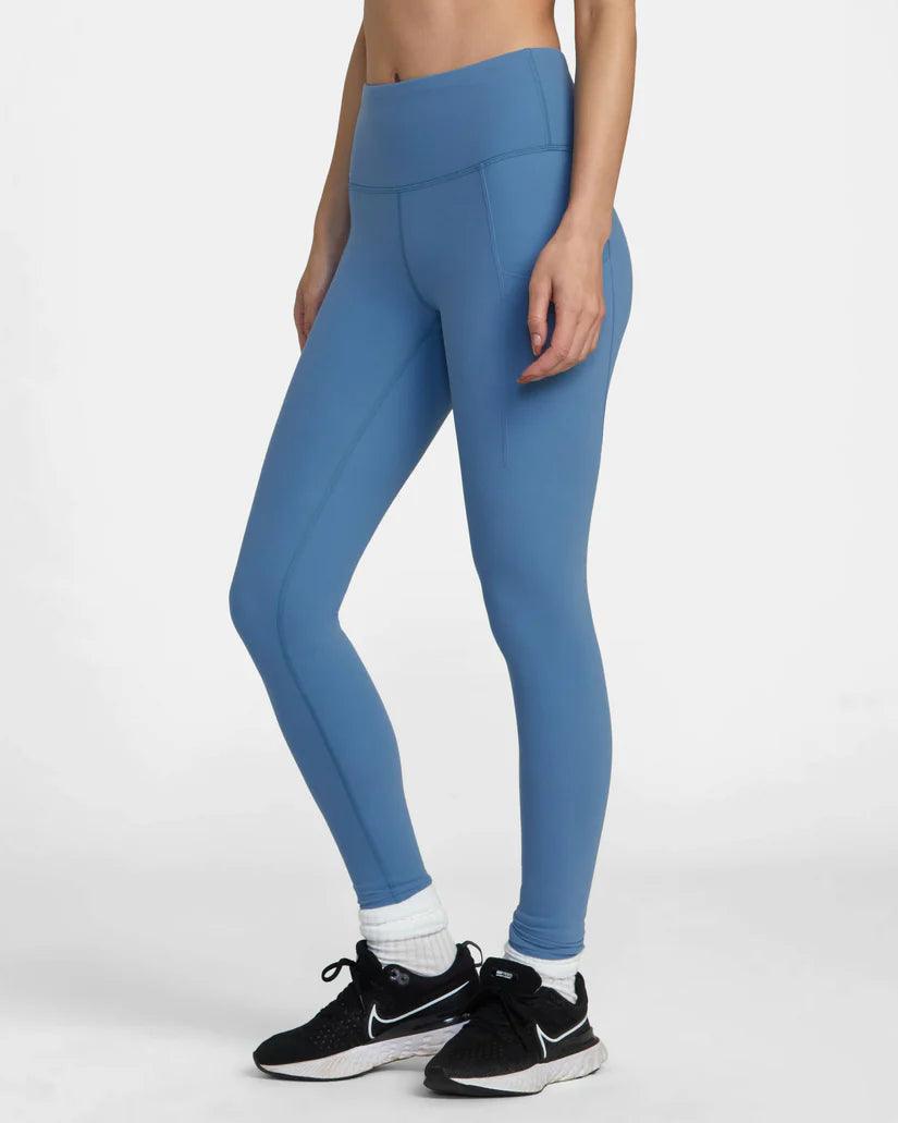 RVCA - RVCA Women’s Essential Pocket Legging II Pant Cornet Blue Cornet Blue pic 3 - The Shoe Collective