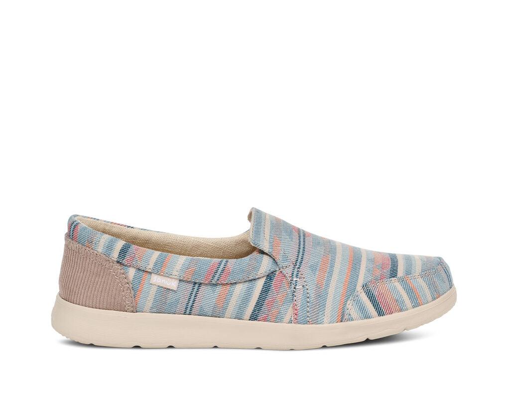 Sanuk - Sanuk Women's Hangout Lite Blanket Shoe Blue Multi pic 1 - The Shoe Collective