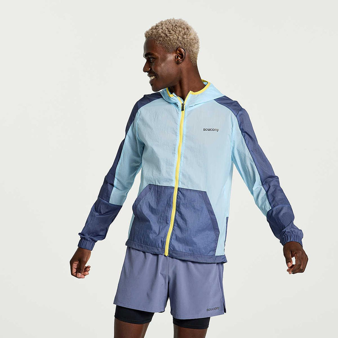 Saucony - Men's Elevate Packaway Jacket Vapor pic 1 - The Shoe Collective