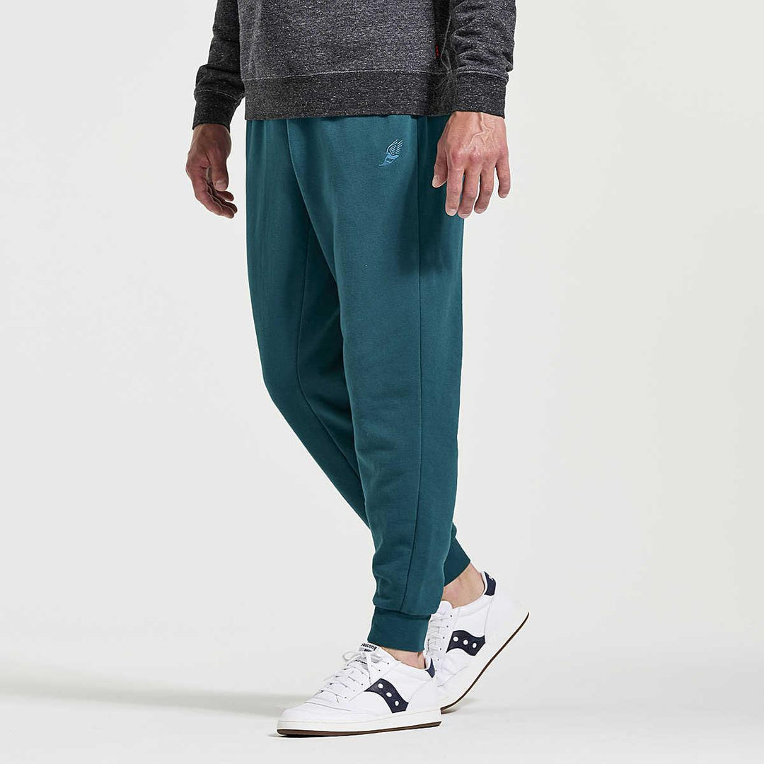Saucony - Men's Rested Sweatpant Lagoon Graphic pic 1 - The Shoe Collective