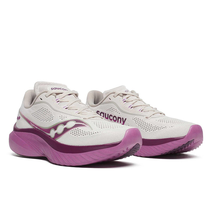 Saucony - Saucony Women's Kinvara 15 Running Shoe Moon/Viola pic 2 - The Shoe Collective