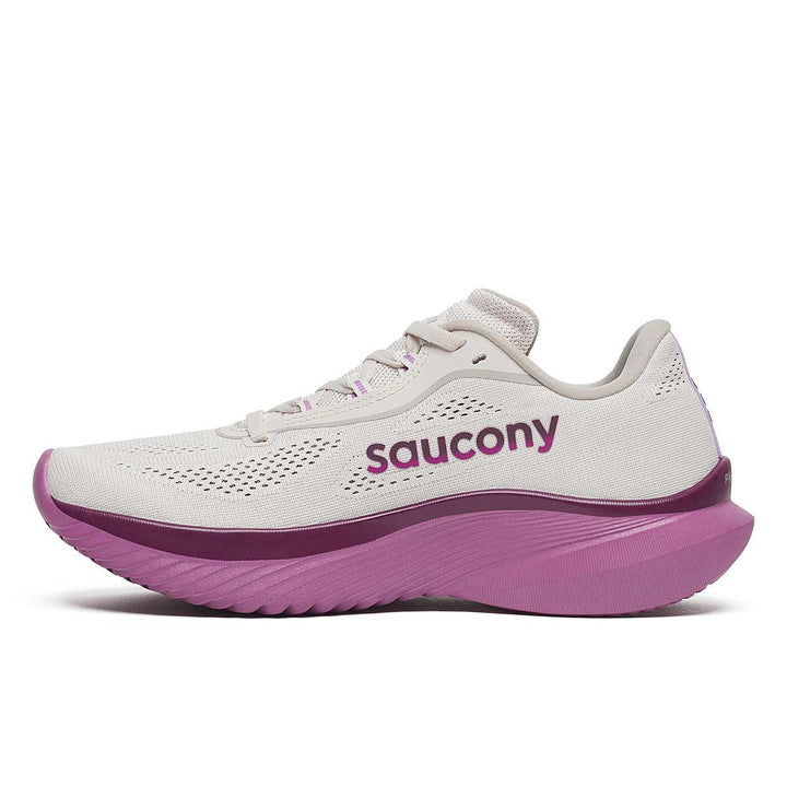 Saucony - Saucony Women's Kinvara 15 Running Shoe Moon/Viola pic 3 - The Shoe Collective