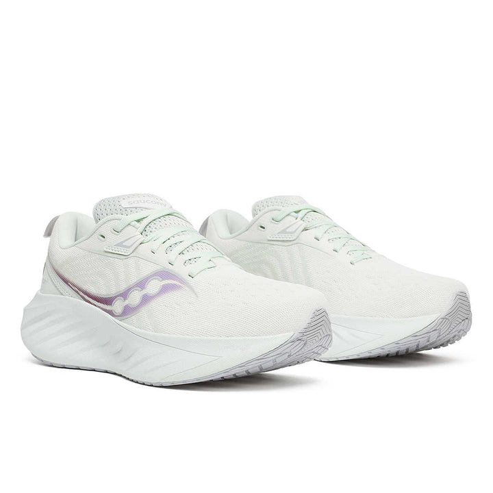 Saucony - Saucony Women's Triumph 22 Running Shoe White/Foam White/Foam pic 2 - The Shoe Collective