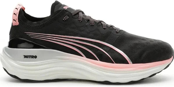 Puma Women's Forever Run Nitro Running Shoe Black/Koral Ice Silver pic 1 - The Shoe Collective