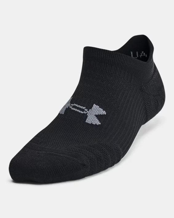 Under Armour - UA Women's Play Up 3-Pack No Show Tab Socks Black/Castlerock pic 2 - The Shoe Collective