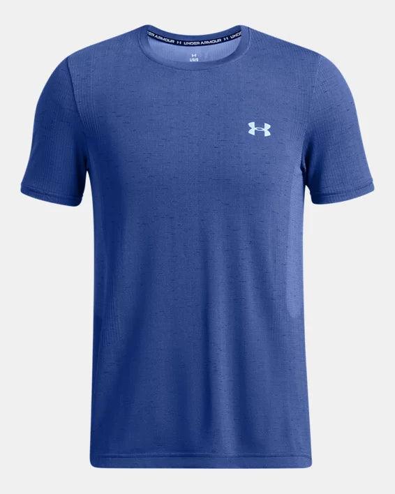 Under Armour - Under Armour Mens Vanish Seamless Short sleeve Top Blue pic 1 - The Shoe Collective