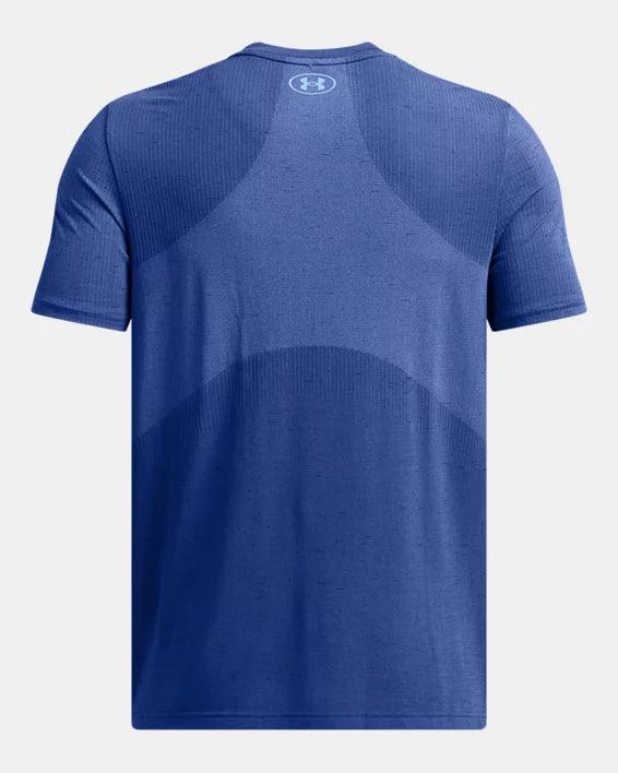 Under Armour - Under Armour Mens Vanish Seamless Short sleeve Top Blue pic 2 - The Shoe Collective