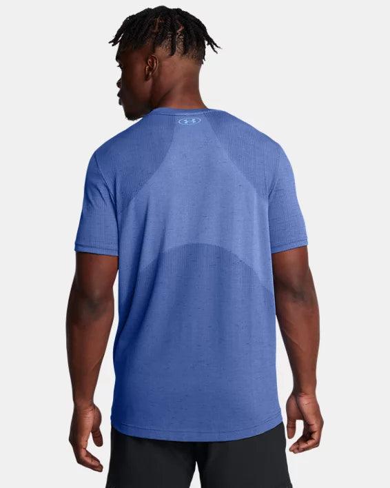Under Armour - Under Armour Mens Vanish Seamless Short sleeve Top Blue pic 3 - The Shoe Collective