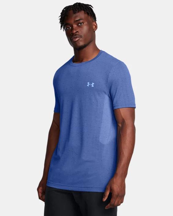 Under Armour - Under Armour Mens Vanish Seamless Short sleeve Top Blue pic 4 - The Shoe Collective