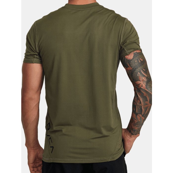 RVCA - Mens Sport Vent Short Sleeve Olive pic 5 - The Shoe Collective