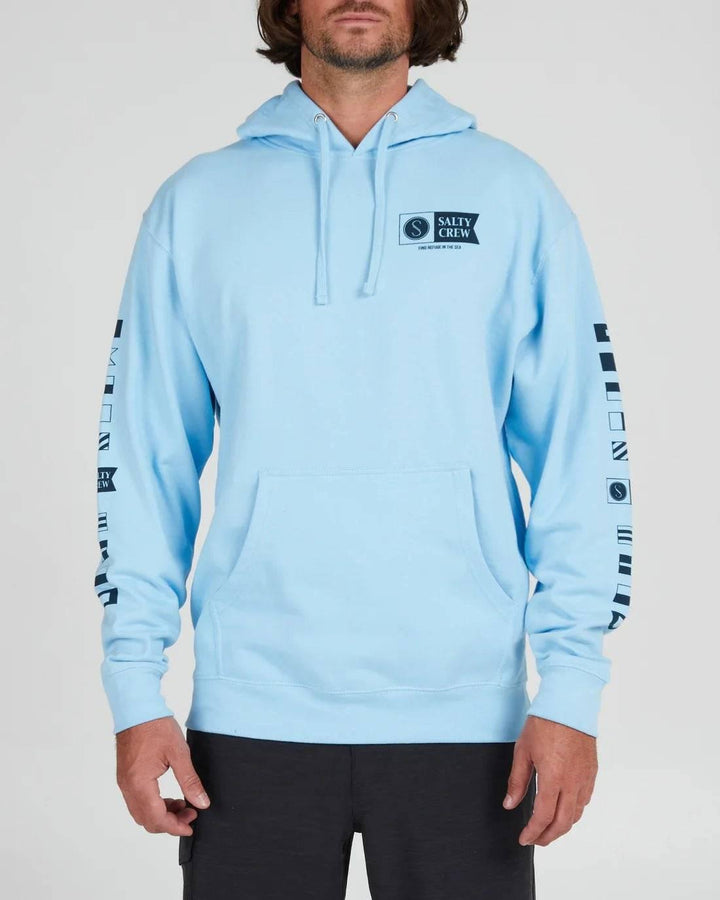 Salty Crew - Salty Crew Men’s Alpha Hood Sweatshirt Light Blue pic 1 - The Shoe Collective