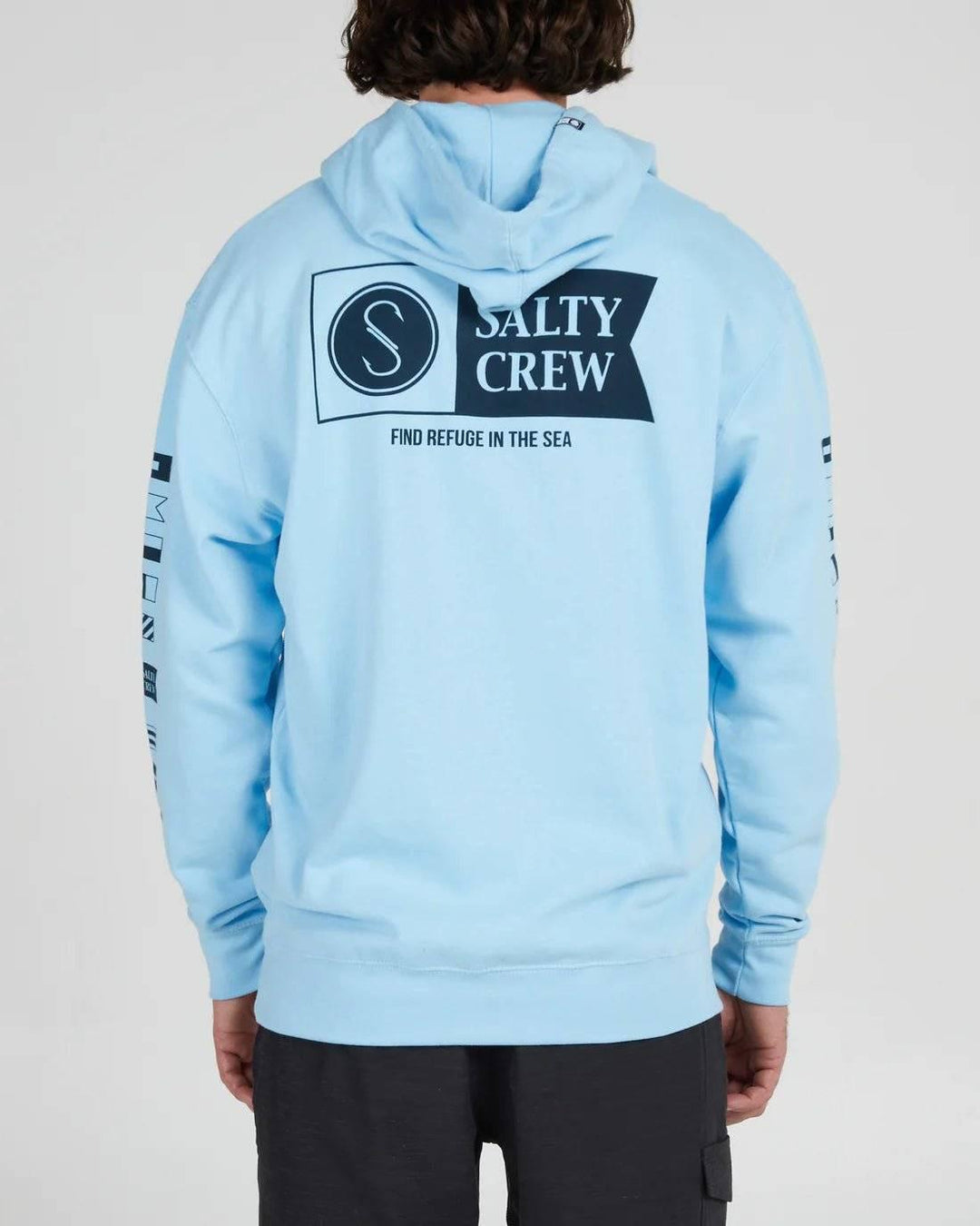 Salty Crew - Salty Crew Men’s Alpha Hood Sweatshirt Light Blue pic 2 - The Shoe Collective