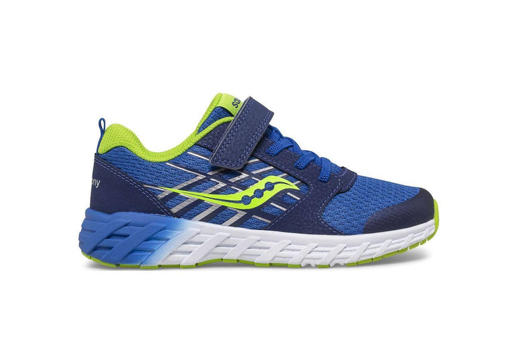 Saucony - Saucony Boy’s Wind 2.0 Shoes Blue / Green pic 1 - The Shoe Collective