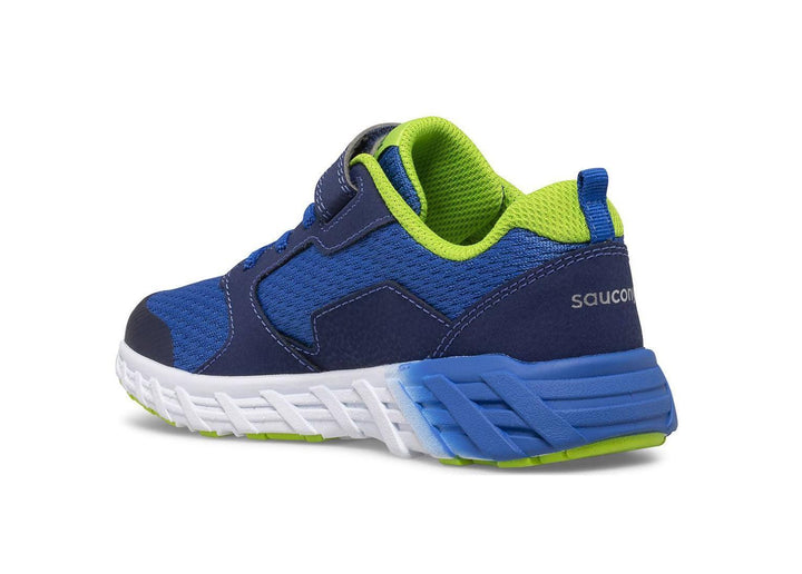 Saucony - Saucony Boy’s Wind 2.0 Shoes Blue / Green pic 3 - The Shoe Collective
