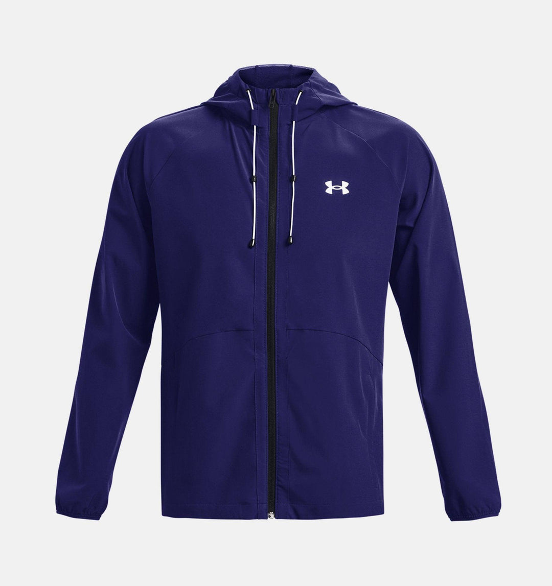 Under Armour - UA Stretch Woven Windbreaker Sonar Blue & White pic 1 - The Shoe Collective