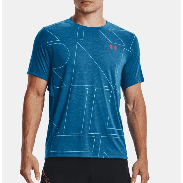 Under Armour - Under Armour Men's Run Trail Short Sleeve Tee Electric Blue pic 1 - The Shoe Collective