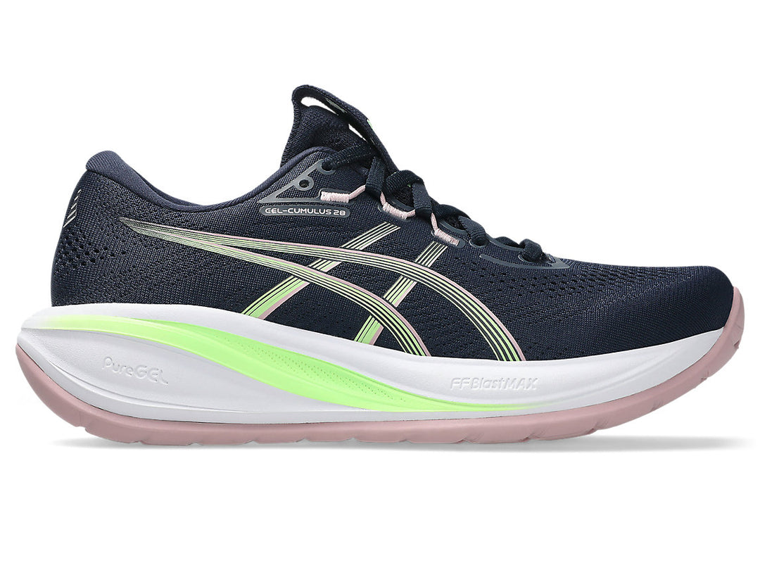 Asics Gel-Cumulus 28 Women's Running Shoe - Midnight / Illuminate Green