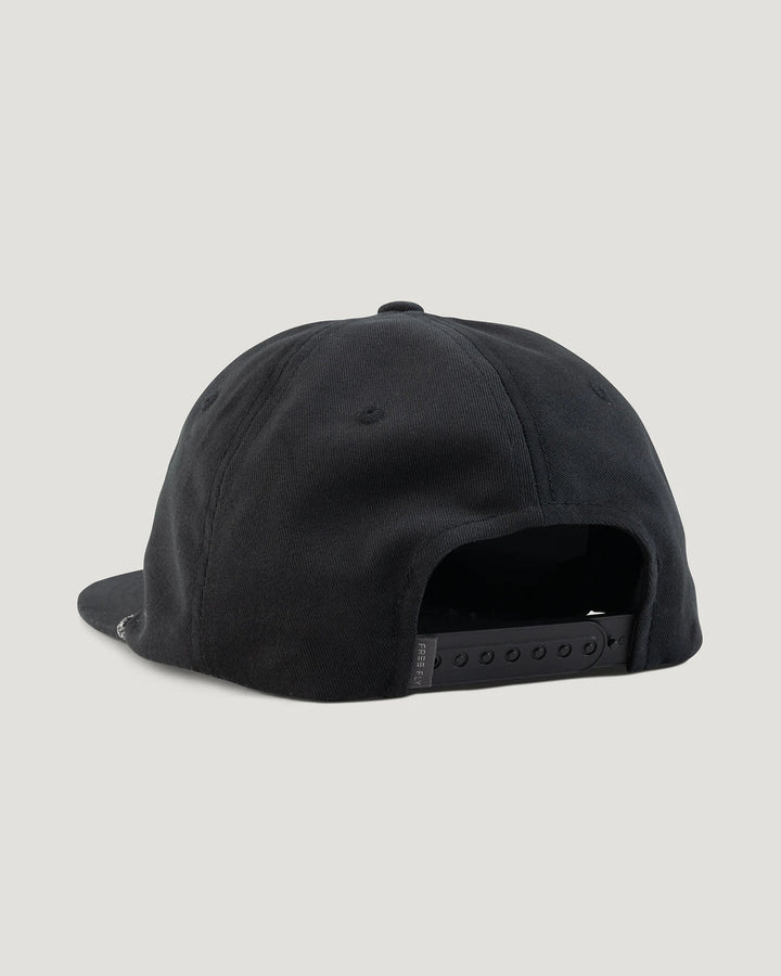 Free Fly Retro Script Flat Brim Hat Black 1