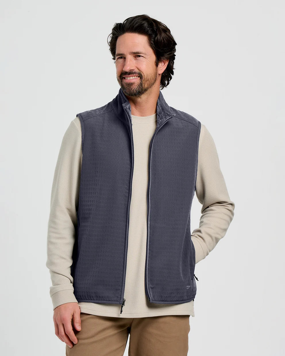 Free Fly Men's Gridback Fleece Vest - Storm Cloud