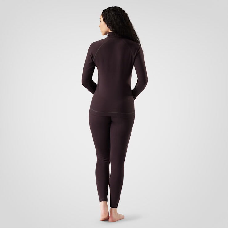 Smartwool Women’s Thermal Base Layer 1/4 Zip - Mink Heather 1