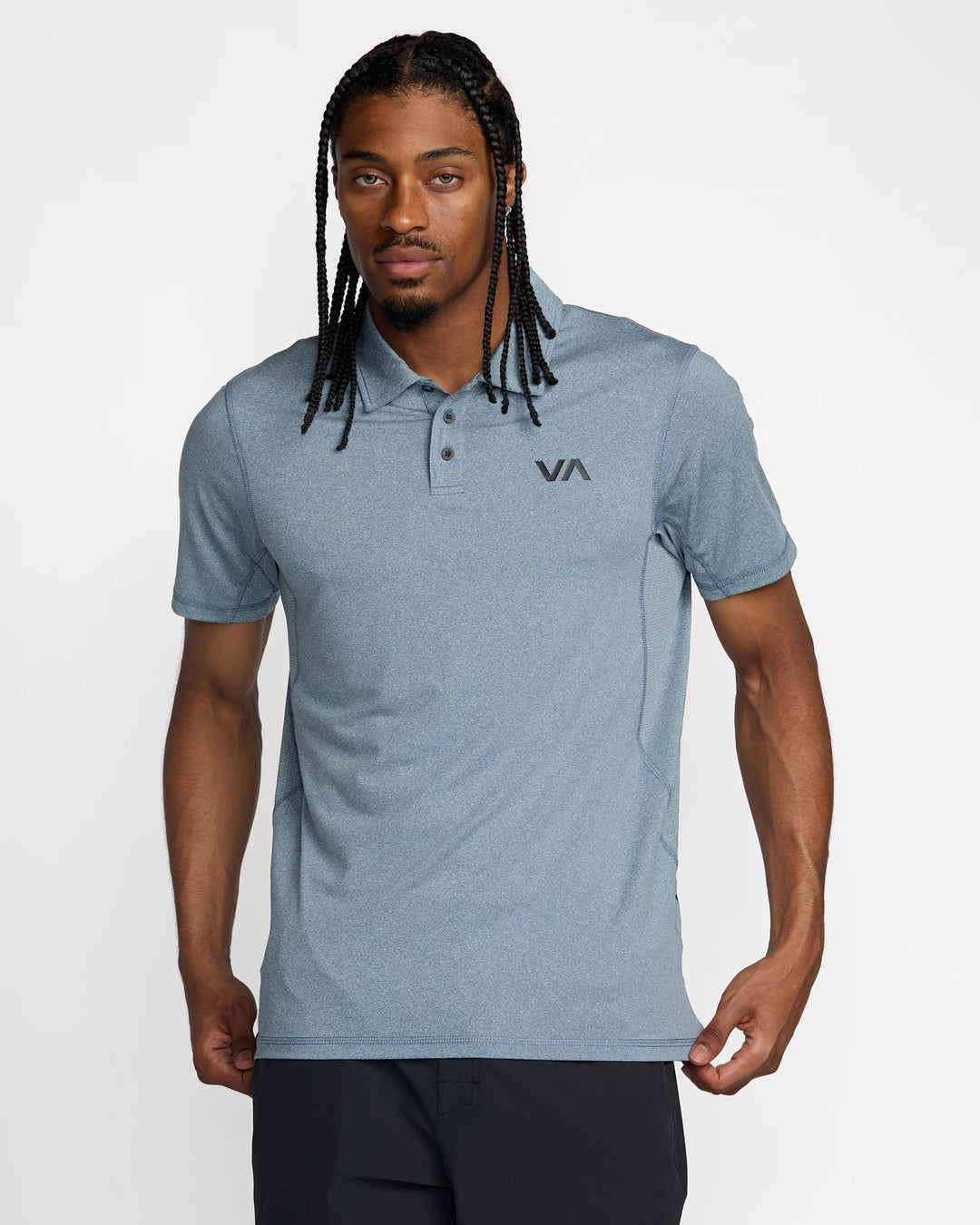 RVCA Men’s Sport Vent Polo - Vintage Navy Heather