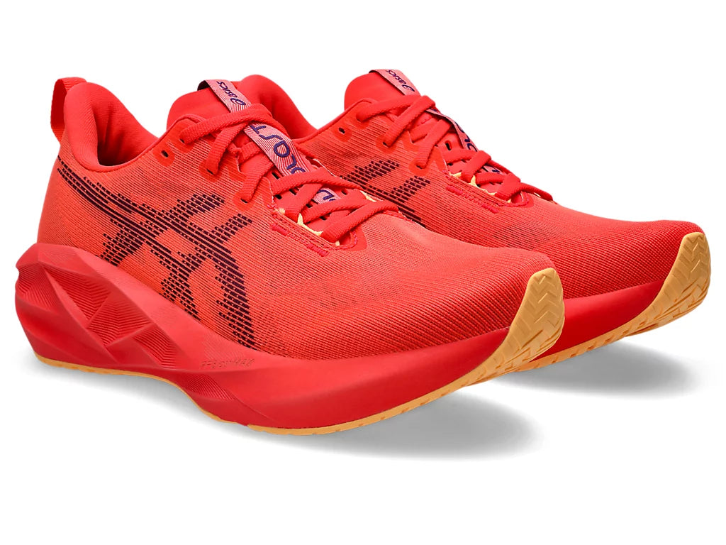 ASICS Novablast 5 Men's Running Shoe - Flash Red/Edo Purple 1