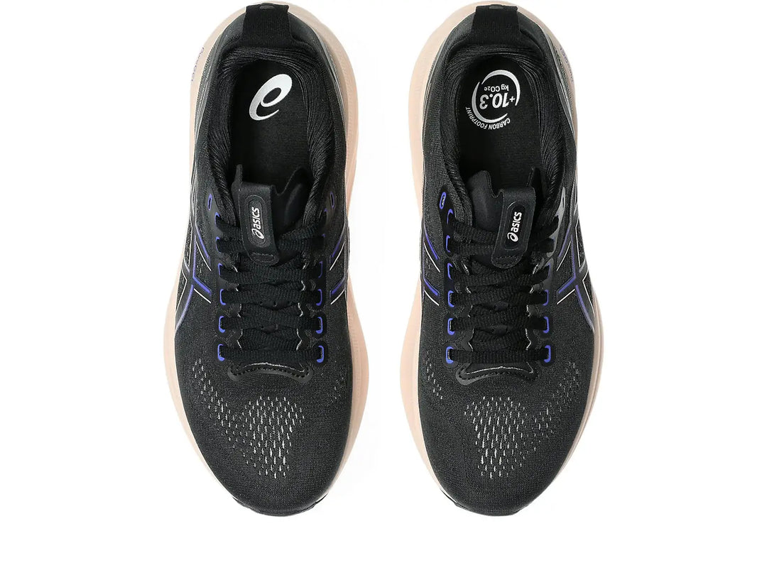 ASICS Gel-Kayano 32 women’s running shoe Black Pearl Pink top view