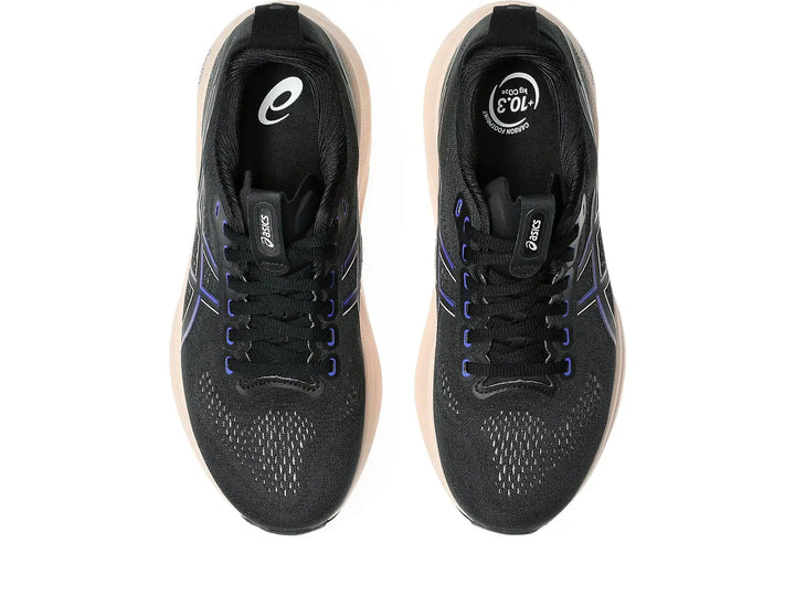 ASICS Gel-Kayano 32 women’s running shoe Black Pearl Pink top view
