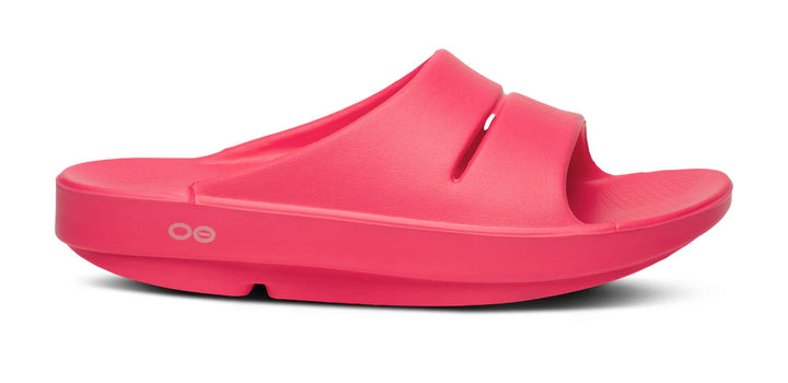 Oofos Unisex OOahh Slide Sandal Neon Berry - Neon berry 3