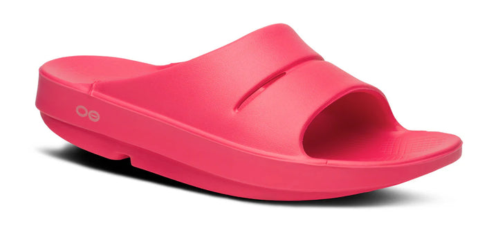 Oofos Unisex OOahh Slide Sandal Neon Berry - Neon berry 
