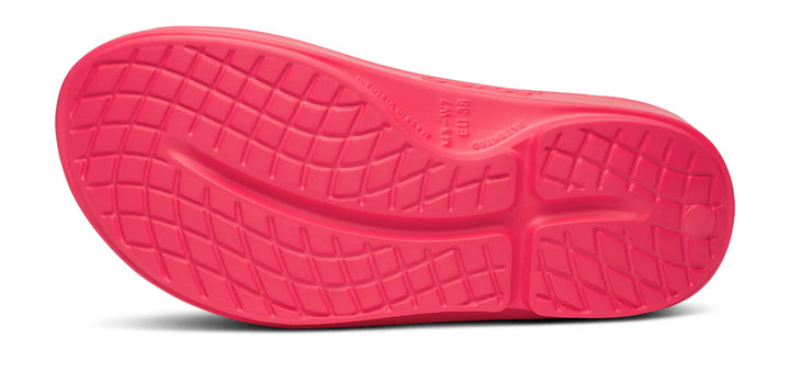 Oofos Unisex OOahh Slide Sandal Neon Berry - Neon berry 7