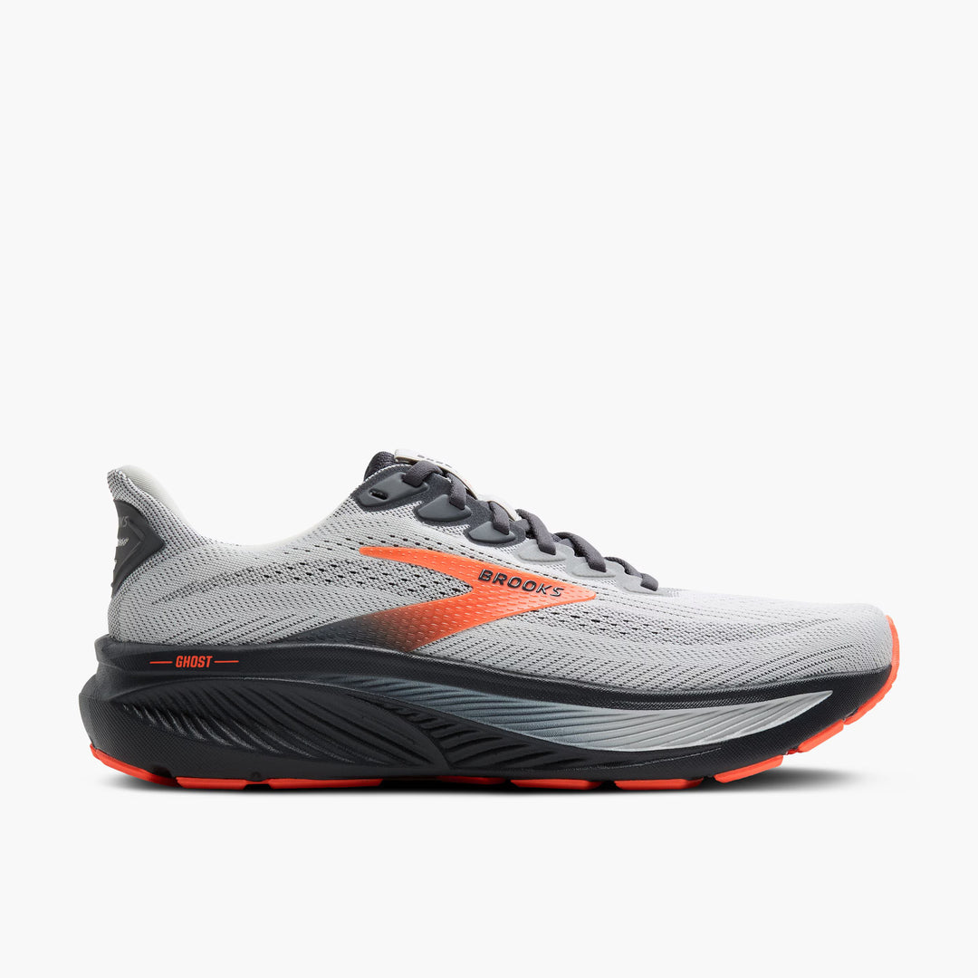Brooks Men's Ghost 17 Running Shoe Oyster Mushroom/Orange/Ebony bigger image