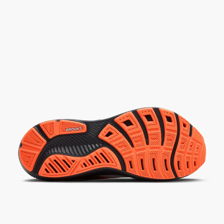 Brooks Men's Ghost 17 Running Shoe Oyster Mushroom/Orange/Ebony sole