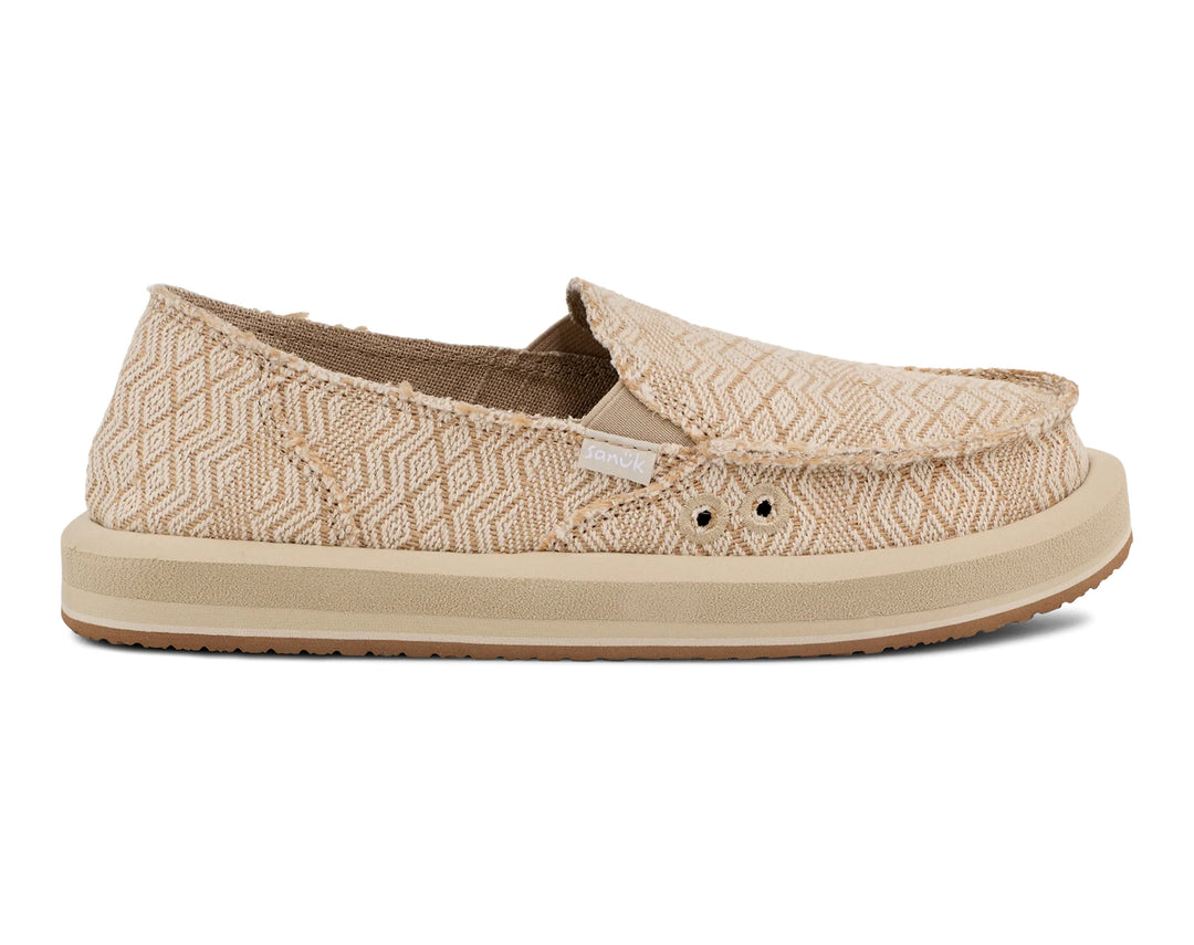 Sanuk Women's Donna St Diamond Hemp Shoes Natural pic 1 - The Shoe Collective