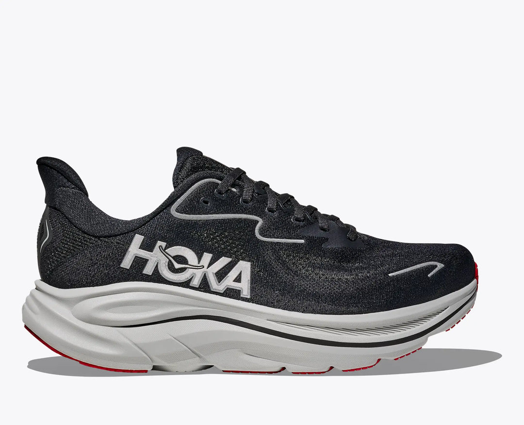 Hoka Clifton 10 Men's Running Shoe Black/Silver