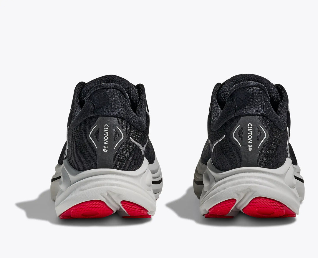 Hoka Clifton 10 Men's Running Shoe Black/Silver 4