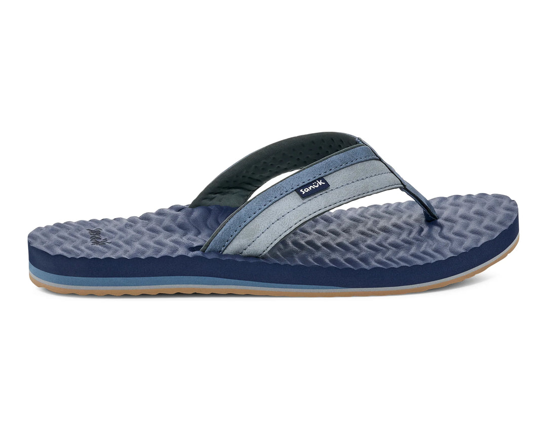 Sanuk Mens Ziggy Plush Sandal Blue 