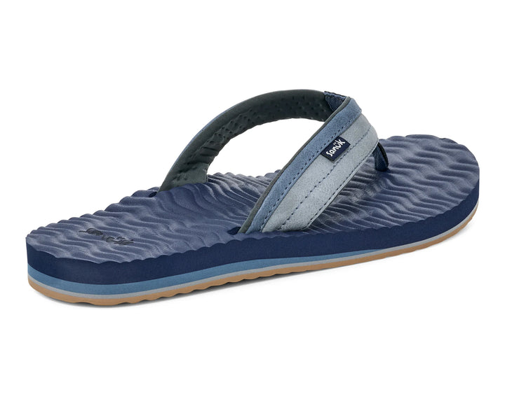 Sanuk Mens Ziggy Plush Sandal Blue 3