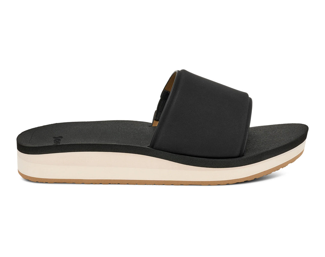 Sanuk Womens Highland Slide Black 